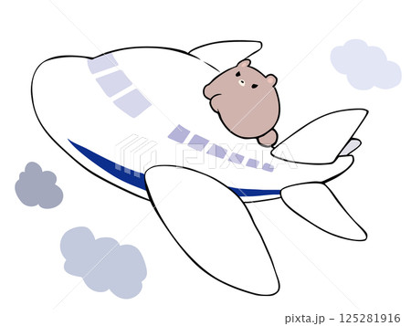 飛行機 くま 125281916
