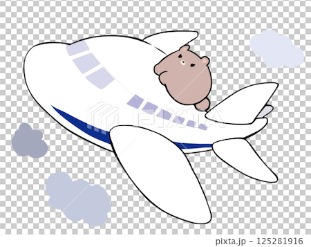 飛行機 くま 125281916