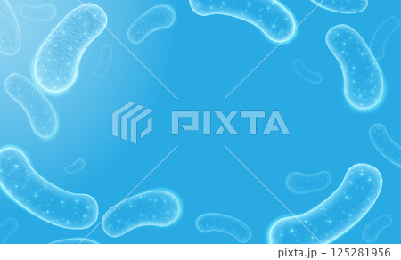 3d probiotic bacteria. Microbiome flora, lactobacillus acidophilus 125281956
