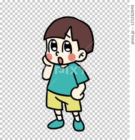 Retro boy (thinking) 125282648