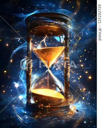 time concept with hourglass time concept with hourglass 125282729