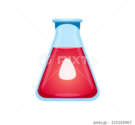 Medical cartoon font laboratory flask letter A. Medicine English alphabet font sign, medical isolated vector typeface element. Healthcare cartoon type letter or hospital kids ABC typeset symbol 125283067