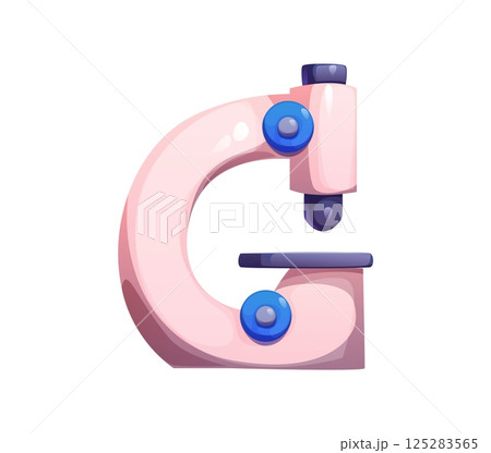 Hospital font, microscope letter G. Medical lab equipment ABC font sign, medicine isolated cartoon vector English alphabet symbol. Healthcare type element or hospital typeset letter 125283565