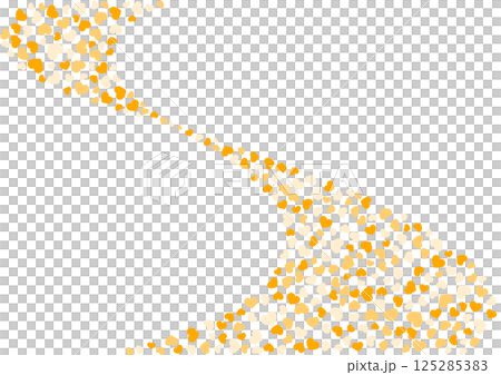 心形圖案背景橘色3種顏色心 心形圖案背景橘色3種顏色心 125285383
