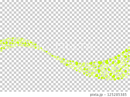 ハート柄の背景 黄緑系の3色 ハート ハート柄の背景 黄緑系の3色 ハート 125285385