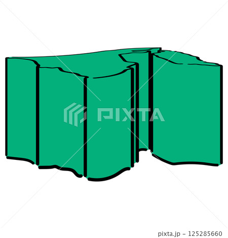 手書き_ブルネイ・ダルサラーム国_ベクター素材_アイソメトリックイラスト 125285660