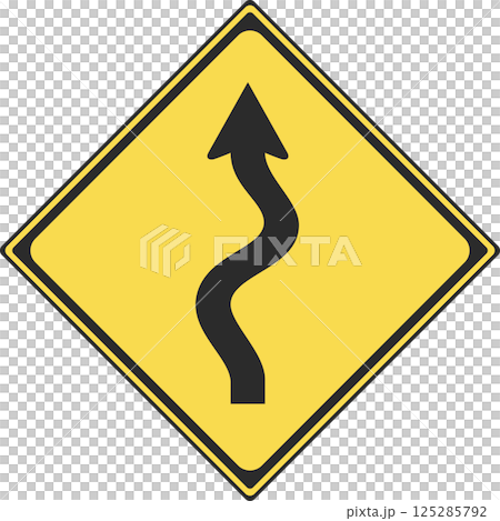 Color illustration of a sign (with zigzag fold) Color illustration of a sign (with zigzag fold) 125285792