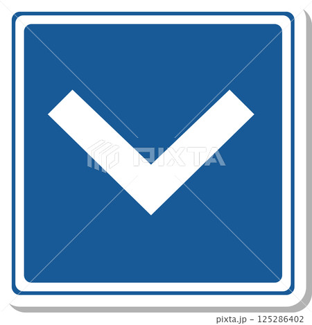 標識のステッカー風単品イラスト　安全地帯 125286402