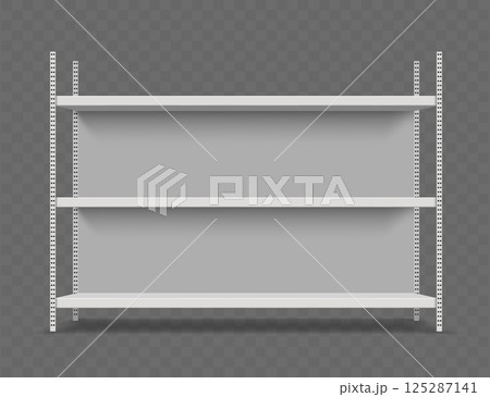 Blank empty trade stands shop racks Blank empty trade stands shop racks 125287141