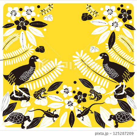 南国の鳥と森の動物たち 南国の鳥と森の動物たち 125287209