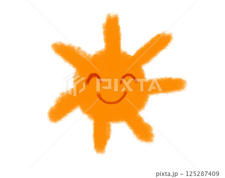 太陽の手描きイラスト(JPEG/PNG) 太陽の手描きイラスト(JPEG/PNG) 125287409