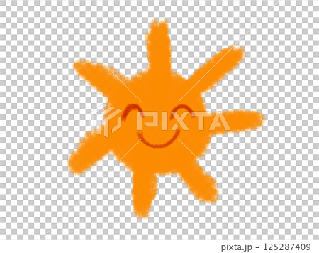太陽の手描きイラスト(JPEG/PNG) 太陽の手描きイラスト(JPEG/PNG) 125287409