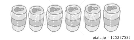 缶のイラスト（JPEG/PNG） 125287585