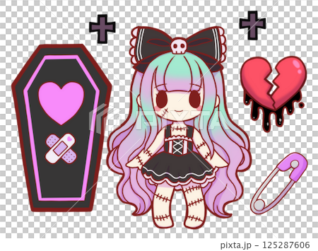 Cute zombie set 125287606