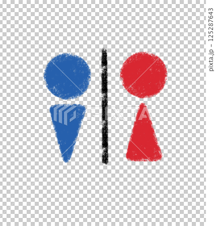 トイレマーク　クレヨンタッチ 125287643