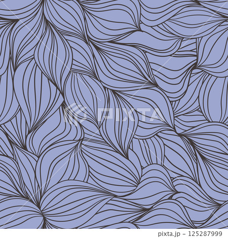 Seamless floral pattern based on traditional folk art ornaments. Colorful flowers on color background. Scandinavian style. Sweden nordic style. Vector illustration. Simple minimalistic pattern 125287999