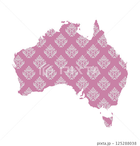 Map of Australian, sign silhouette. World Map Globe. Vector Illustration isolated on white background. African continent Map of Australian, sign silhouette. World Map Globe. Vector Illustration isolated on white background. African continent 125288038