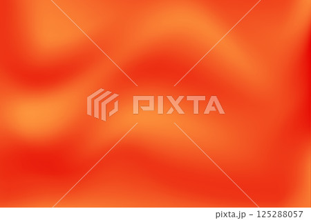 Silk orange background. Abstract vector pattern with copy space. Liquid wave texture, smooth drapery wallpaper. Wedding fabric, satin. Wavy design for banner, card, postcard, backdrop 125288057
