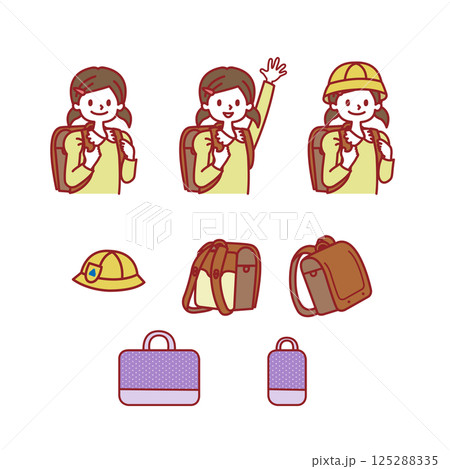 小学生新学期イラストセット 125288335