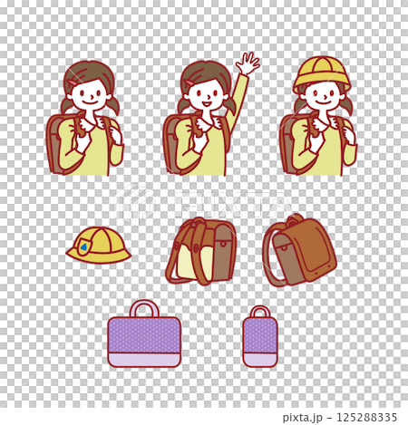 小学生新学期イラストセット 125288335