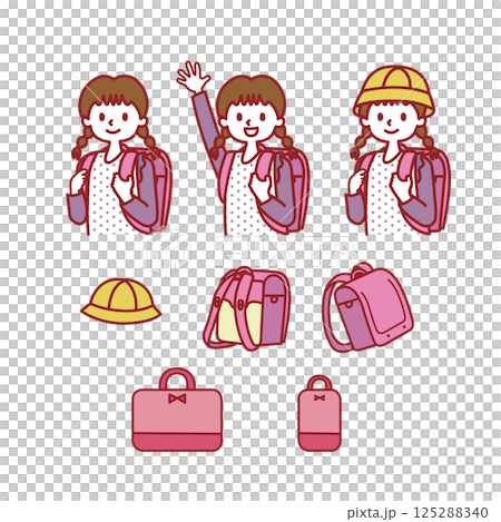 小学生新学期イラストセット 125288340