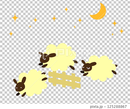 三隻羊睡覺的插圖 125288867