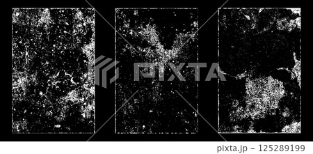 Black and white grunge. Distress overlay texture. Abstract surface dust and rough dirty wall background concept. Distress illustration simply place over object to create grunge effect. Vector EPS10. 125289199