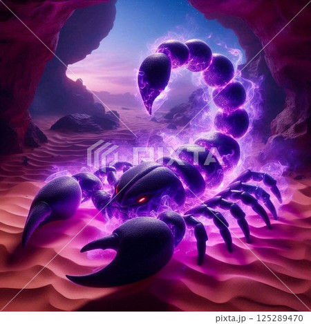 砂漠のサソリのイラスト 125289470