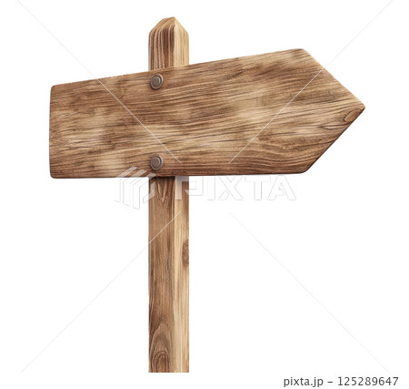 Wooden Arrow Sign Board 125289647