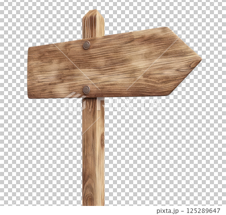 Wooden Arrow Sign Board 125289647