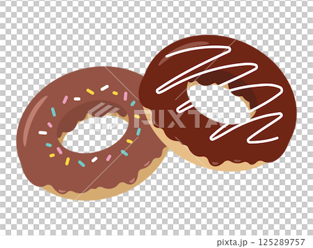チョコレートドーナツのアイコン 125289757