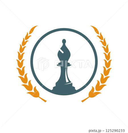 Chess piece logo design Chess piece logo design 125290233