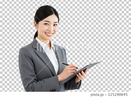 剪貼板的女商人 125290645