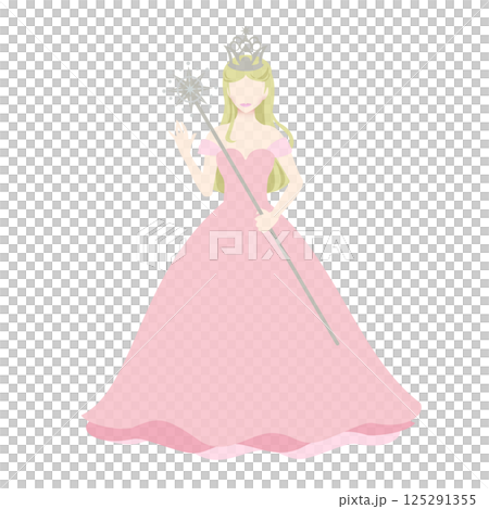 A blonde good witch wearing a pink dress and holding a magic wand. Inspired by the Wizard of Oz. A blonde good witch wearing a pink dress and holding a magic wand. Inspired by the Wizard of Oz. 125291355