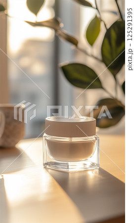 cosmetic jar for face cream or skin care product cosmetic jar for face cream or skin care product 125291395