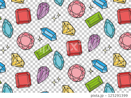 カラフルな手描き宝石の壁紙 125291399