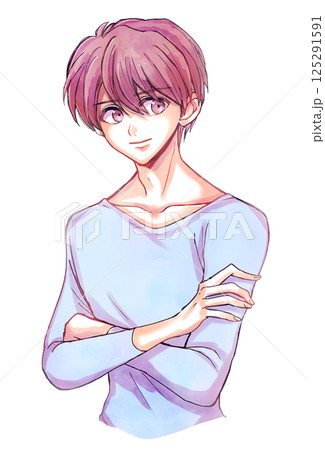 腕組みをしている男性 笑顔 腕組みをしている男性 笑顔 125291591
