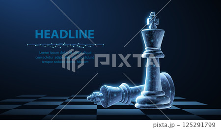 Chess kings. Win in game, AI in chess, chess strategy, digital manager Chess kings. Win in game, AI in chess, chess strategy, digital manager 125291799