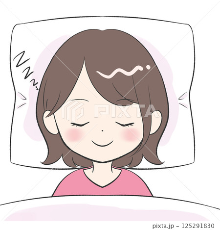 眠る女性 125291830