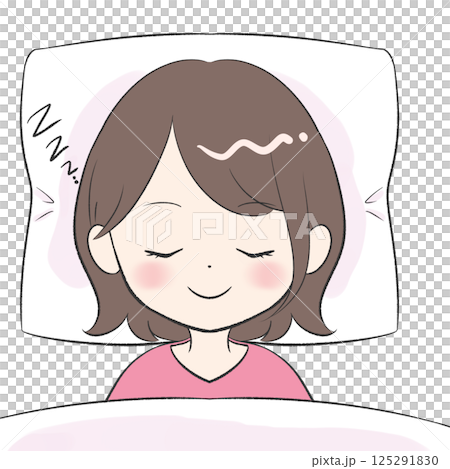 眠る女性 125291830