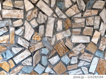 割石モザイクの抽象パターン 125292104