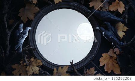 A grand circular frame evoking old Northern legends 125292208