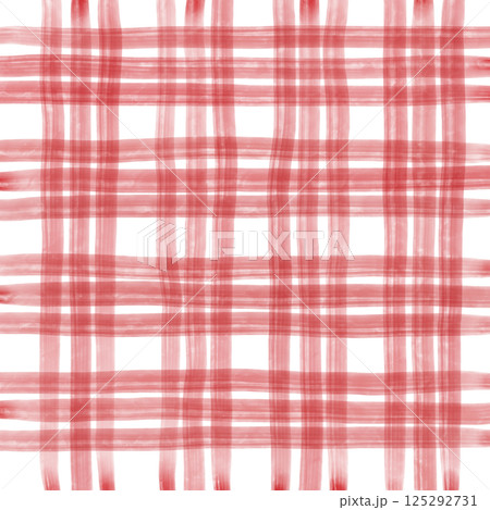 Red Plaid Gingham Check Hand Drawn Background Pattern Overlay Red Plaid Gingham Check Hand Drawn Background Pattern Overlay 125292731