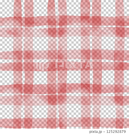Red Plaid Gingham Check Hand Drawn Background Pattern Overlay Red Plaid Gingham Check Hand Drawn Background Pattern Overlay 125292879