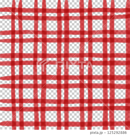 Red Plaid Gingham Check Hand Drawn Background Pattern Overlay Red Plaid Gingham Check Hand Drawn Background Pattern Overlay 125292886