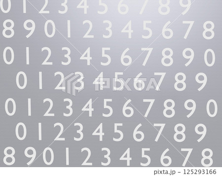 シルバーの背景の文字列。数字。 125293166