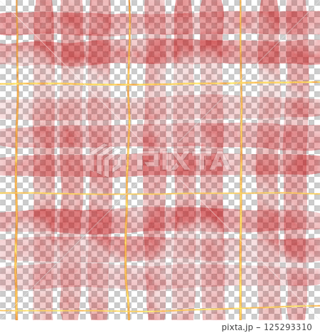 Gold Red Plaid Gingham Check Hand Drawn Background Pattern Overlay Gold Red Plaid Gingham Check Hand Drawn Background Pattern Overlay 125293310