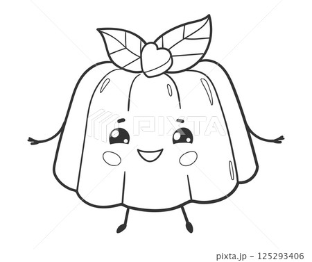 Cute Jelly Dessert Character Cute Jelly Dessert Character 125293406