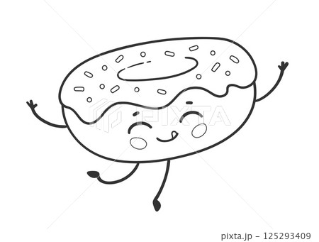 Cute Donut Character 125293409