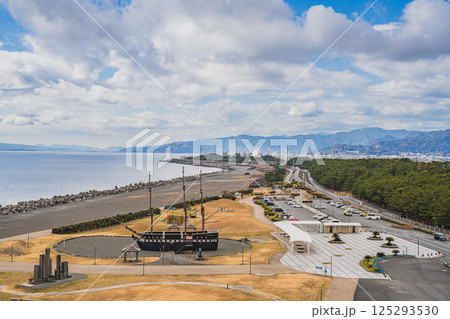 富士市のふじのくに田子の浦みなと公園の富士山ドラゴンタワーから見た風景(静岡県) 富士市のふじのくに田子の浦みなと公園の富士山ドラゴンタワーから見た風景(静岡県) 125293530